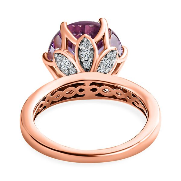 Rose De France Amethyst und Zirkon Ring - 7,62 ct. image number 7