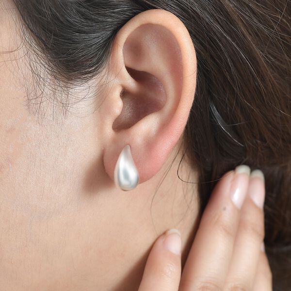 Silber Ohrringe in Tropfen-Form image number 3