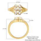 Moissanit Ring 925 Silber vergoldet  ca. 0,33 ct image number 6