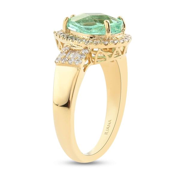 Iliana AAA Kolumbianischer Smaragd, Wei&szlig;er Diamant Ringe 750 Gold (Gr&ouml;&szlig;e 17.00) ca. 2.70 ct image number 2