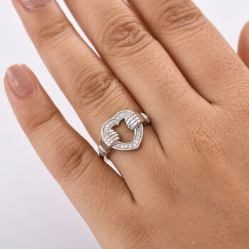 LUXURIANT SI Labor Diamant Ring, 925 Silber rhodiniert - 0,24 ct.