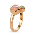 Natürlicher Äthiopischer Opal 3 Stein 925 Silber vergoldet  ca. 0,82 ct image number 4
