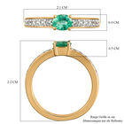 AAA Smaragd und weißer Zirkon-Ring, 925 Silber vergoldet  ca. 0,55 ct image number 6