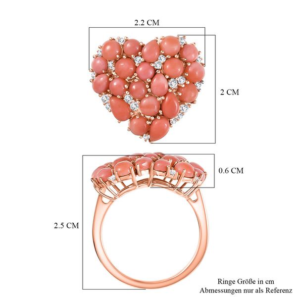 Herzklang - D joy AA Vinicunca-Peruanischer Opal Ring 925 Silber 750 ros&eacute;vergoldet (Gr&ouml;&szlig;e 19.00) ca. 3.37 ct image number 7