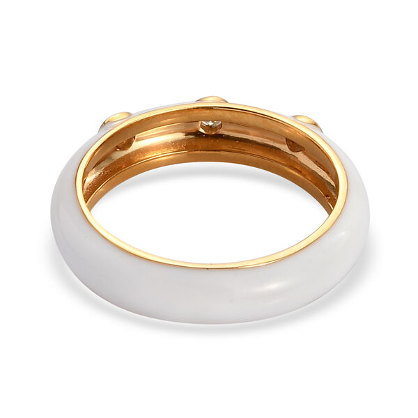 Diamant emaillierter Ring - 0,10 ct. image number 6