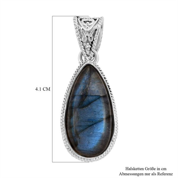 Royal Bali - Labradorit-Anhänger. 925 Silber Schwarz oxidiert ca. 15.10 ct image number 6
