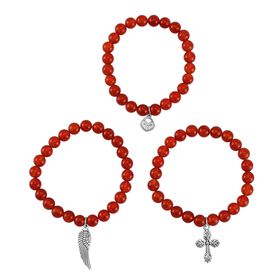 Roter Achat Schmuckset  Legierung ca. 255.00 ct