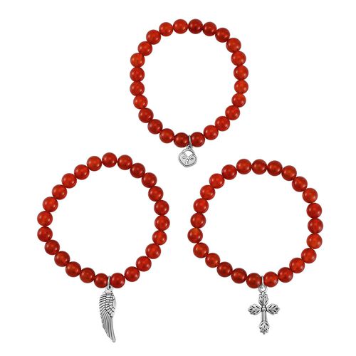 Roter Achat Schmuckset  Legierung ca. 255.00 ct image number 0
