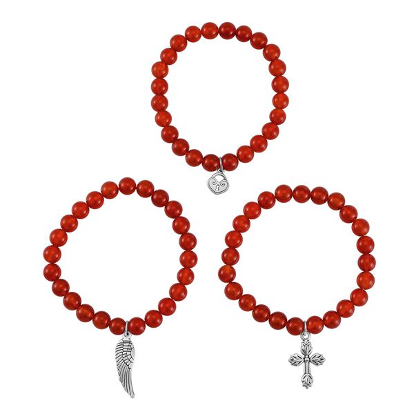 Roter Achat Schmuckset  Legierung ca. 255.00 ct image number 0