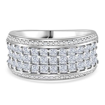 LUSTRO STELLA Zirkonia Ring im Half-Eternity-Stil