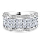 LUSTRO STELLA - Weißer Zirkonia Ring 925 Silber rhodiniert (Größe 18.00)
