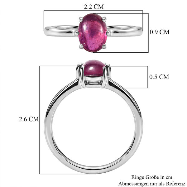 D'Joy Afrikanischer Rubin (Fissure gef&uuml;llt) Ring 925 Silber rhodiniert (Gr&ouml;&szlig;e 17.00) ca. 2,27 ct image number 6