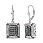 Alexandrit Ohrringe, 925 Silber rhodiniert ca. 1.70 ct