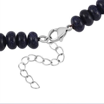 Blaue Sandstein Halskette, 45+5 cm - 200 ct.