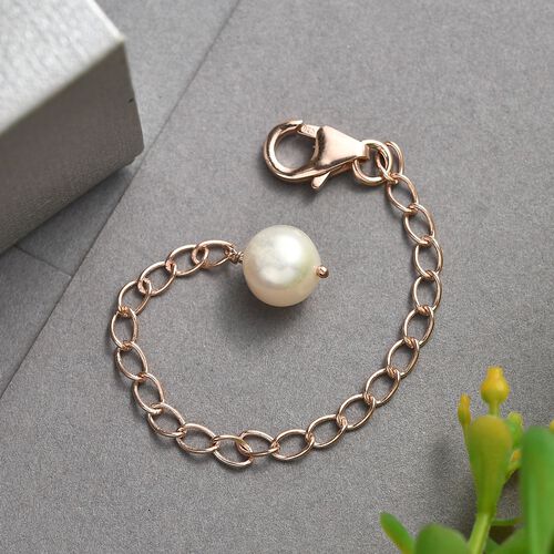 Süßwasser Perle Extender mit Karabinerverschluss, 925 Silber 750 rosévergoldet image number 1