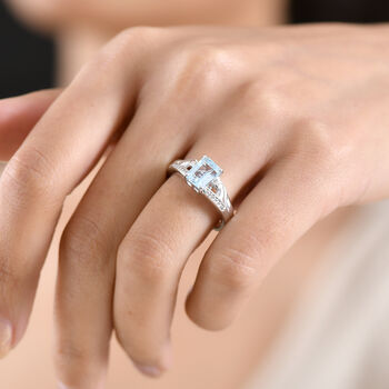 EverTrue himmelblauer Topas Ring - 1,88 ct.