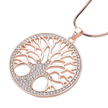 Wei&szlig;er Kristall-Anh&auml;nger mit Kette - 5 ct.