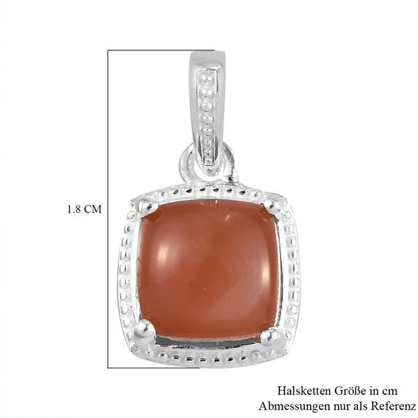 Pfirsich Mondstein Anhänger 925 Silber ca. 2,97 ct image number 6