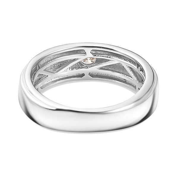 Moissanit Ring, 925 Silber platiniert - 0,16 ct image number 6