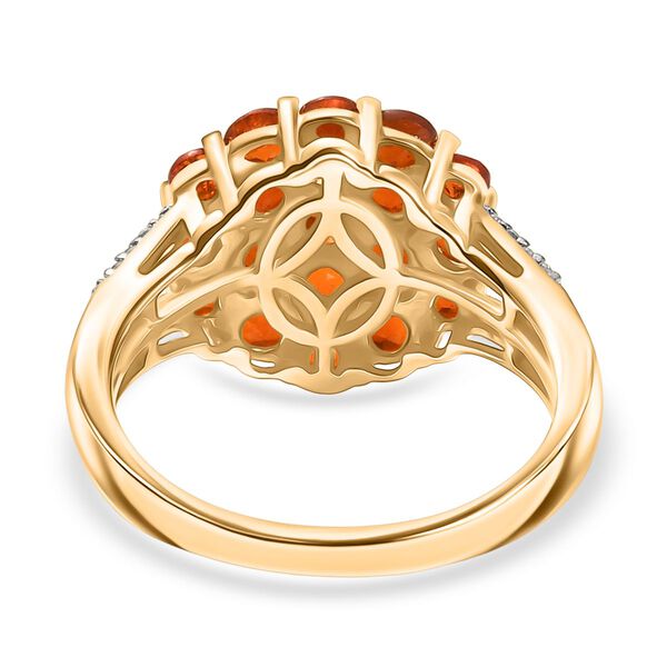 Blaze Feueropal Ring 925 Silber 750 Gelbgold Vermeil (Gr&ouml;&szlig;e 18.00) ca. 1.56 ct image number 6