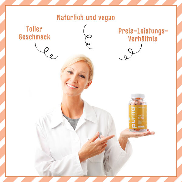 PURNA Vitamin C, D3 und Zink 60 Gummib&auml;rchen, Orangengeschmack image number 6