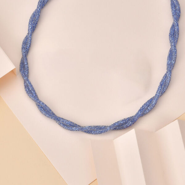 Blaue Kristall 50+5cm Halskette image number 1