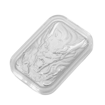 999er Platin-Folie mit Drachen-Motiv, 300mg, 4,6x3,3cm