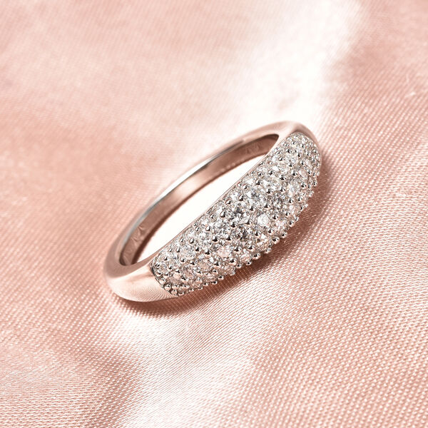 Moissanit Cluster Ring 925 Silber Rhodium-&Uuml;berzug image number 2