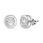 Moissanit Ohrringe 925 Silber rhodiniert ca. 0.58 ct