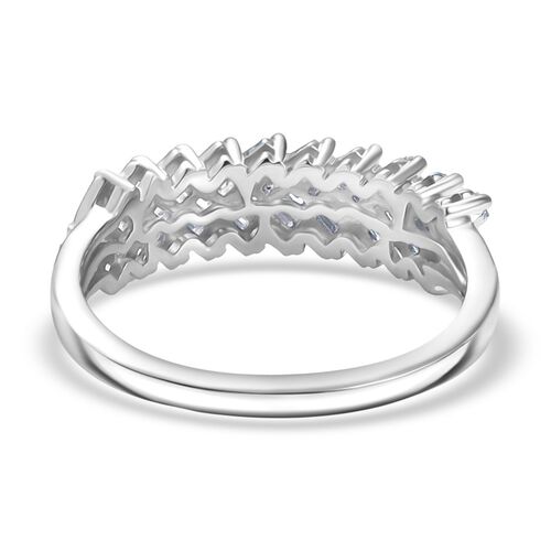 Lab Grown Diamant SI Ring 925 Silber rhodiniert (Größe 17.00) ca. 0,56 ct image number 5