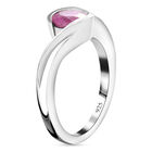 Premium Ilakaka Rosa Saphir Bypass-Solitär-Ring, 925 Silber platiniert, 1,19 ct. image number 4