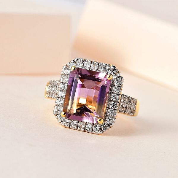 AAA Ametrin und Zirkon Ring - 5,73 ct. image number 2
