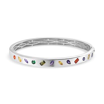 Peridot Zirkonia, Orange Zirkonia Armreif ca. 19 cm Messing