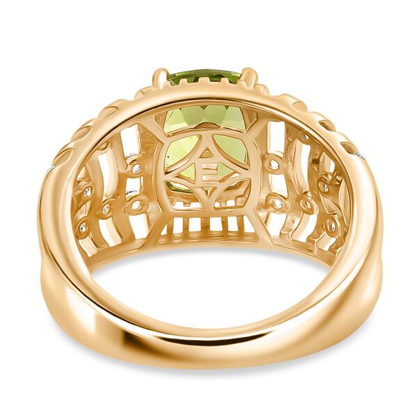 Peridot und Zirkon Ring - 2,59 ct. image number 6