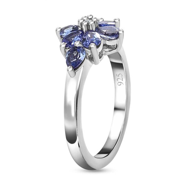 AAA Tansanit und Zirkon Ring - 1,39 ct. image number 4