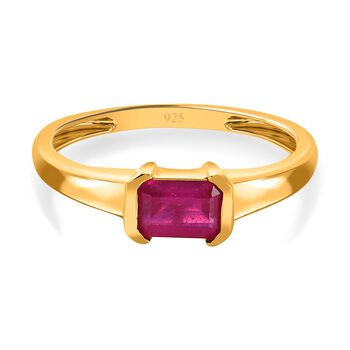 Afrikanischer Rubin-Solit&auml;r-Ring - 0,82 ct.