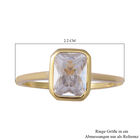 LUSTRO STELLA - Zirkonia Ring 925 Silber vergoldet  ca. 2,75 ct image number 4