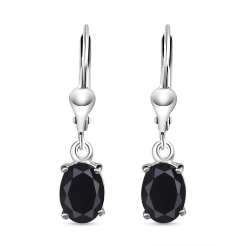 Schwarze Spinell Ohrringe, 925 Silber ca. 2.99 ct image number 0