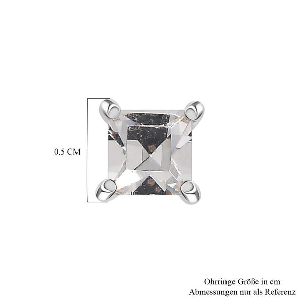 J Francis gefertigt mit SWAROVSKI Weißer Swarovski Kristall Ohrringe 925 Silber image number 5