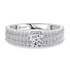 LUXURIANT DIAMANT - Lab Grown Diamant SI-GH Ring 925 Silber rhodiniert (Größe 19.00) ca. 1,00 ct