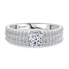 LUXURIANT DIAMANT - Lab Grown Diamant SI-GH Ring 925 Silber rhodiniert (Größe 19.00) ca. 1,00 ct