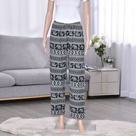 Gewebte Viskosehose, Länge 103/ Hüfte 66/ Taille 56cm, schwarz