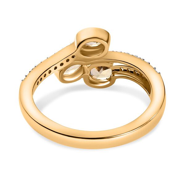 AA natürlicher, goldener Tansanit und Zirkon-Ring - 0,79 ct. image number 6