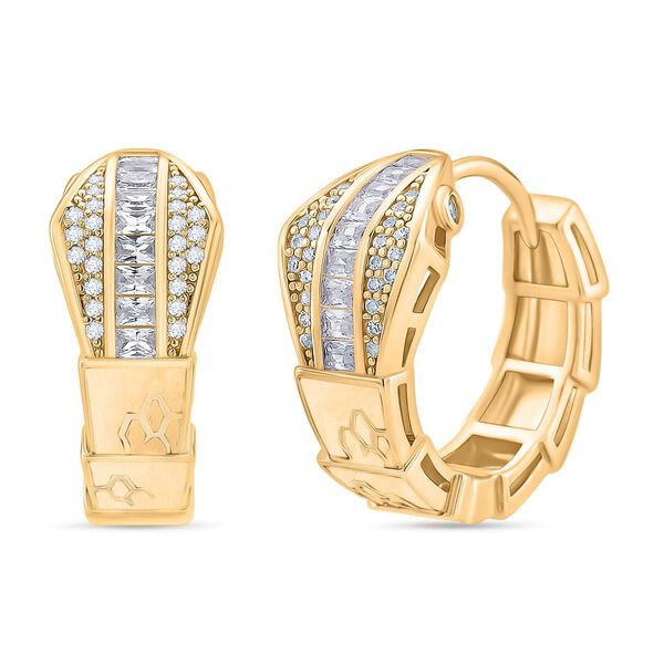 Wei&szlig;er Zirkonia Ohrringe Nickelfreies Messing