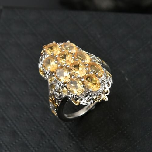 Citrin Ring Messing (Größe 16.00) ca. 4,67 ct image number 1