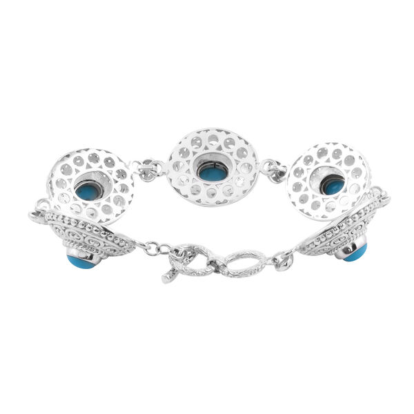 Royal Bali Kollektion - nat&uuml;rliches Sleeping Beauty T&uuml;rkis-Armband in Silber image number 4