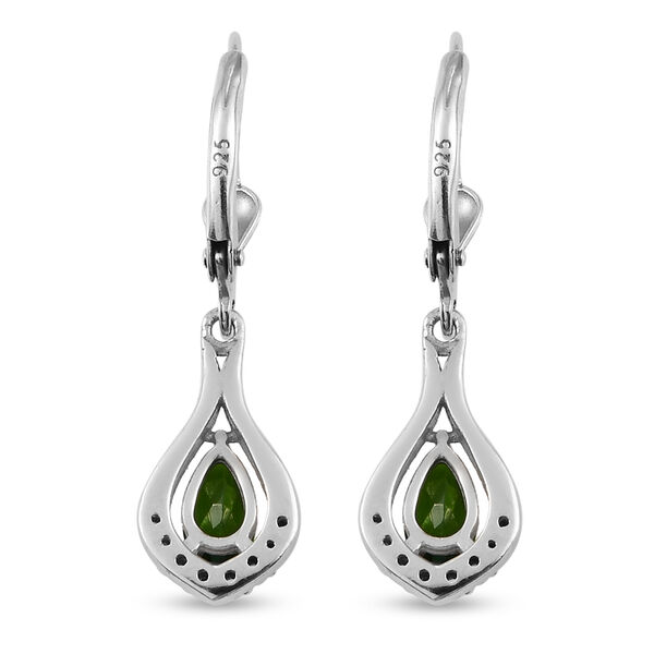 Nat&uuml;rlicher Chromdiopside Ohrh&auml;nger 925 Silber platiniert ca. 0,97 ct&nbsp; image number 5