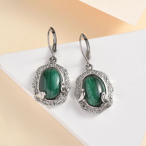 Malachit Ohrringe  Edelstahl ca. 19.13 ct image number 2