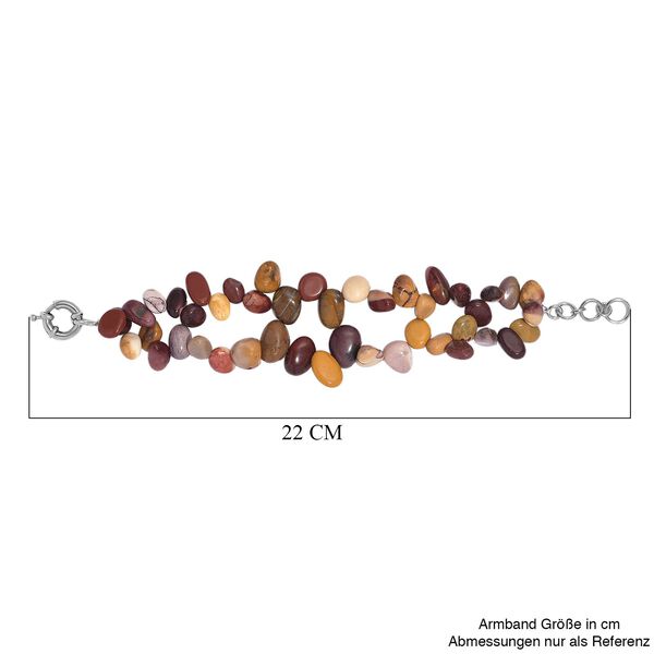 Mookite Armband, ca. 19 cm, Messing platiniert ca. 225.00 ct image number 5