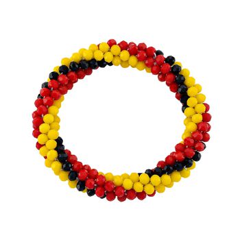 Gelbes, schwares und rotes Kristall flexibles Armband